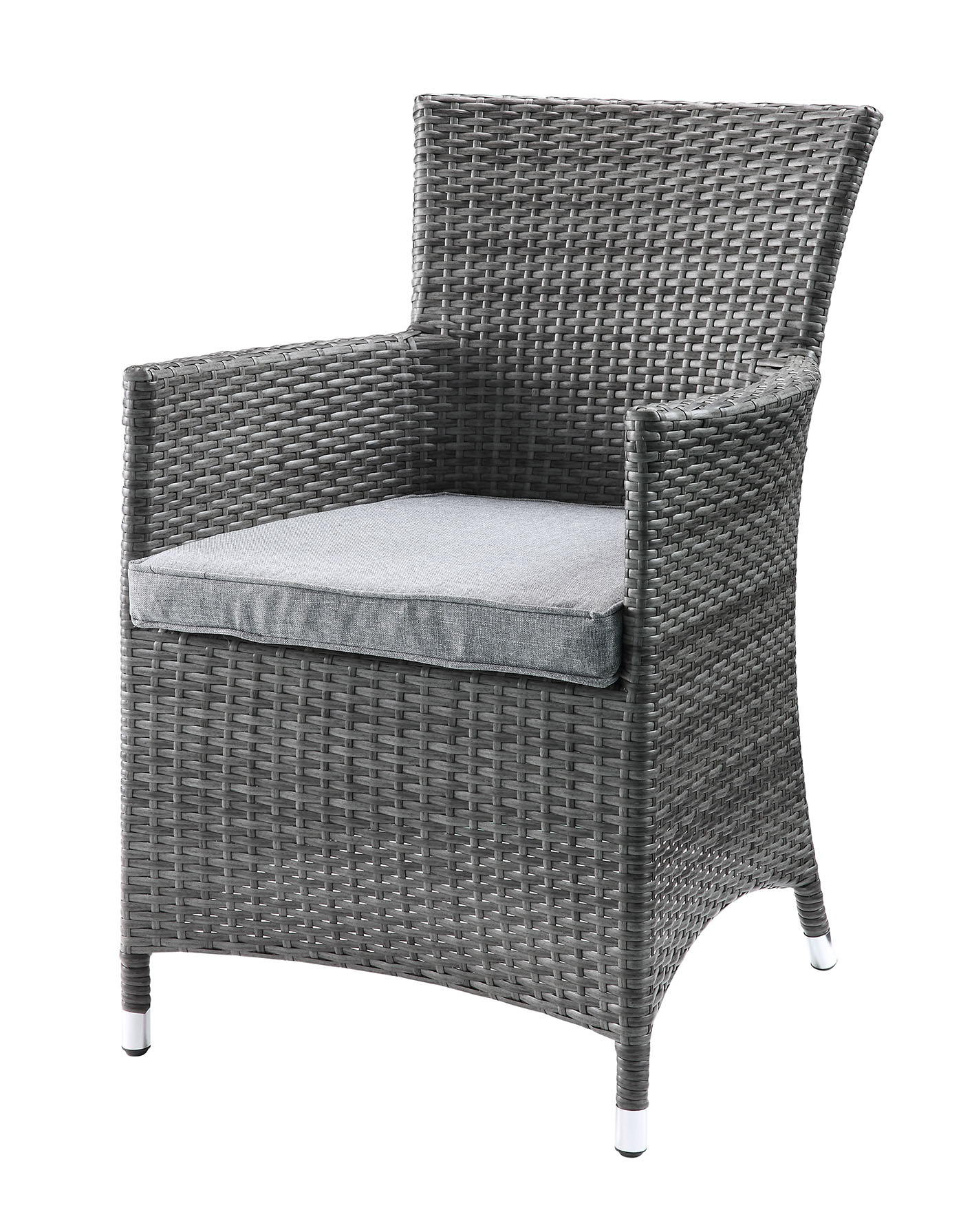 Updated Modern 3 Piece Gray Highback Wicker Patio Set - Image 2
