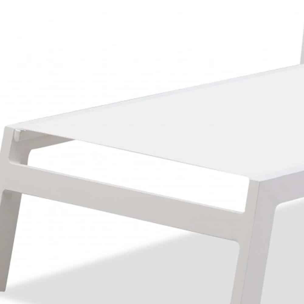 Set Of 2 White Modern Aluminum Chaise Lounges - Image 2