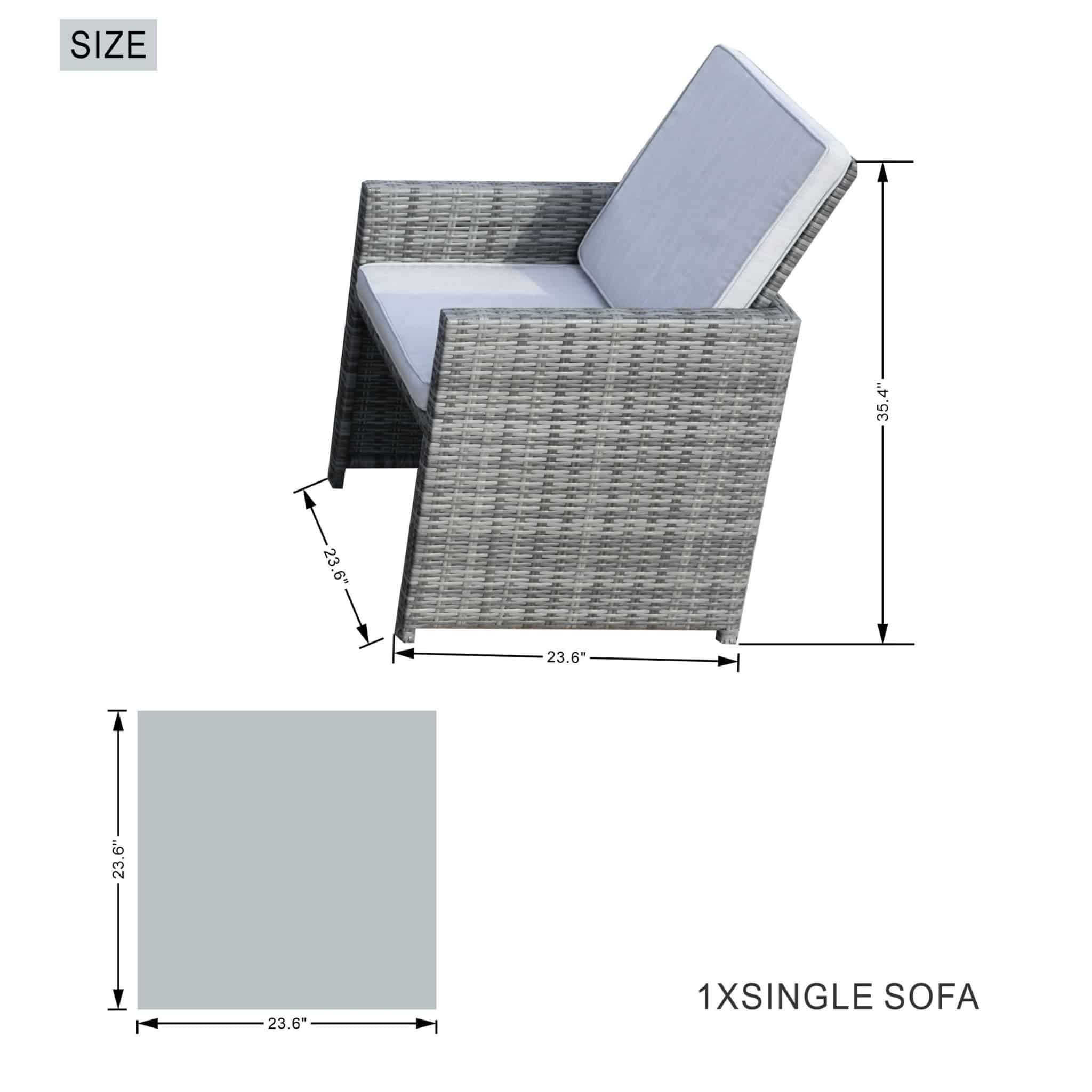 11 Piece Clear and Gray Glass Dining Set - Image 5