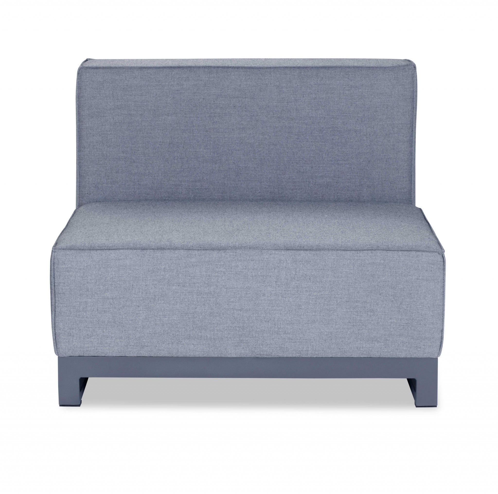 35" Gray and TPU Coating Metal Outdoor Modular with Gray Cushion - Image 2