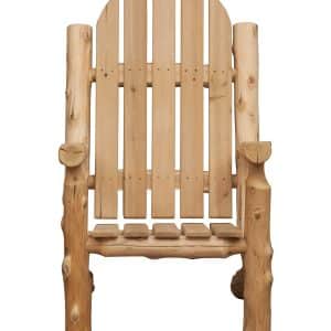 27" Natural Solid Wood Indoor Outdoor Arm Chair