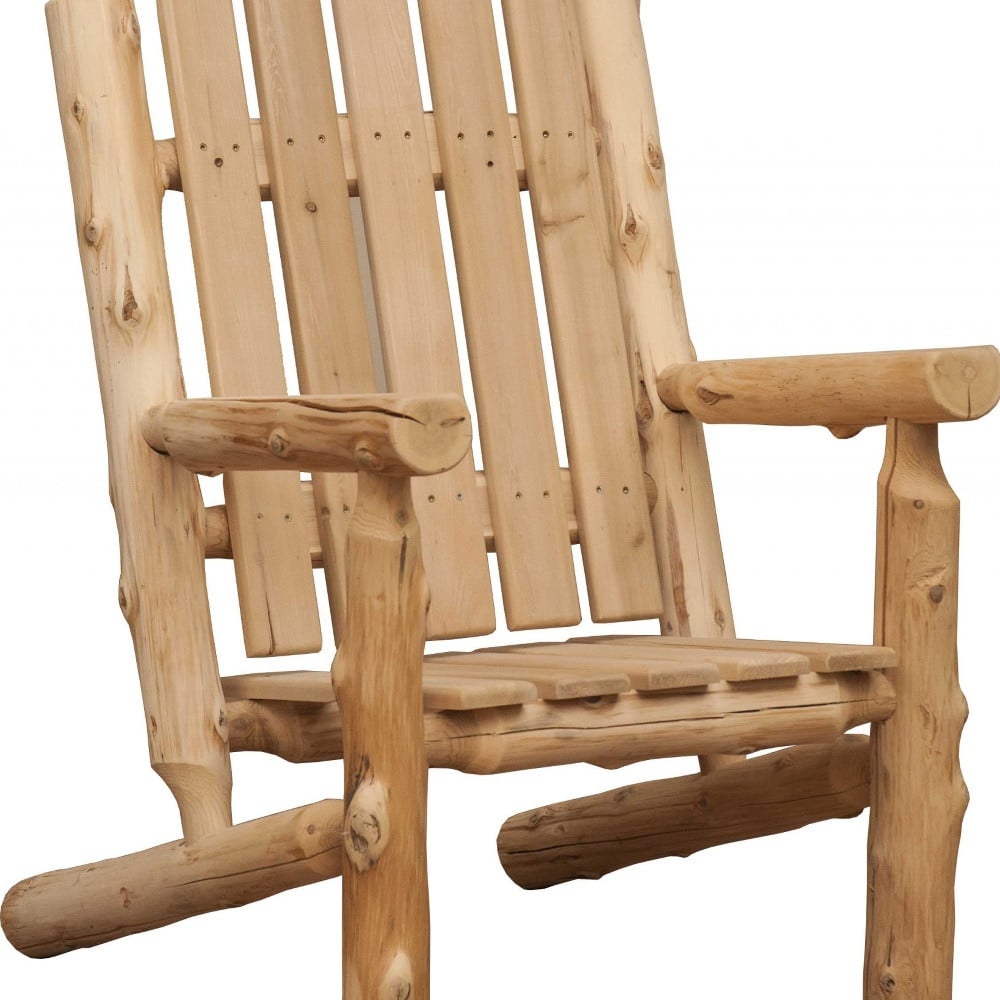27" Natural Solid Wood Indoor Outdoor Arm Chair - Image 7