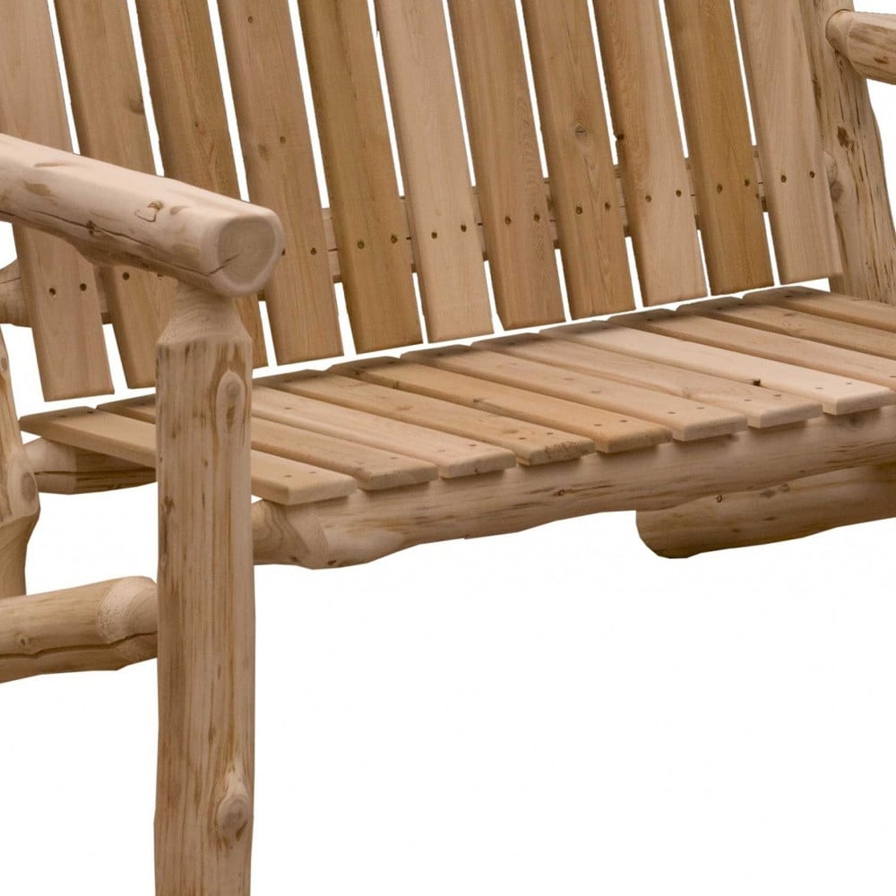 48" Natural Solid Wood Indoor Outdoor Arm Chair - Image 6