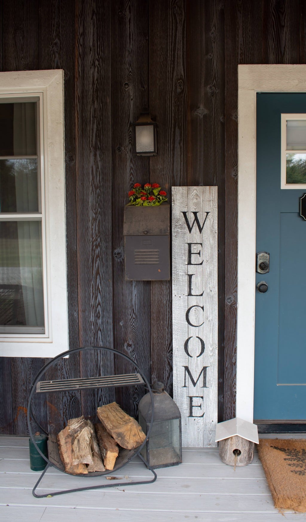 Rustic White Wash Front Porch Welcome Sign - Image 2