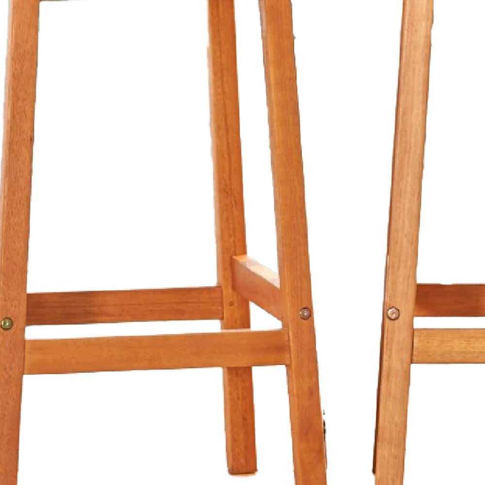 Natural Wood Patio Dining Stool - Image 2