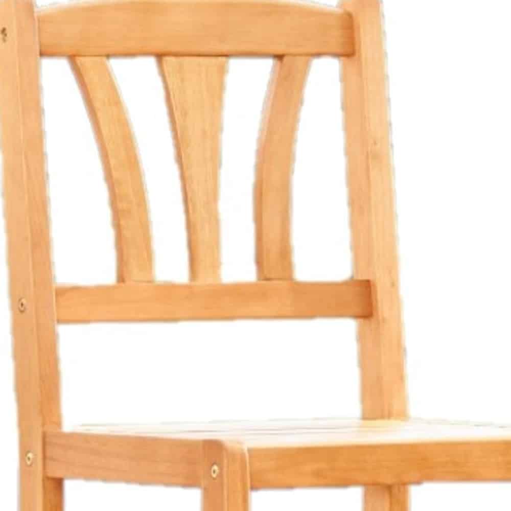 48" Brown Low Back Indoor Outdoor Bar Height Chair With Footrest - Image 2