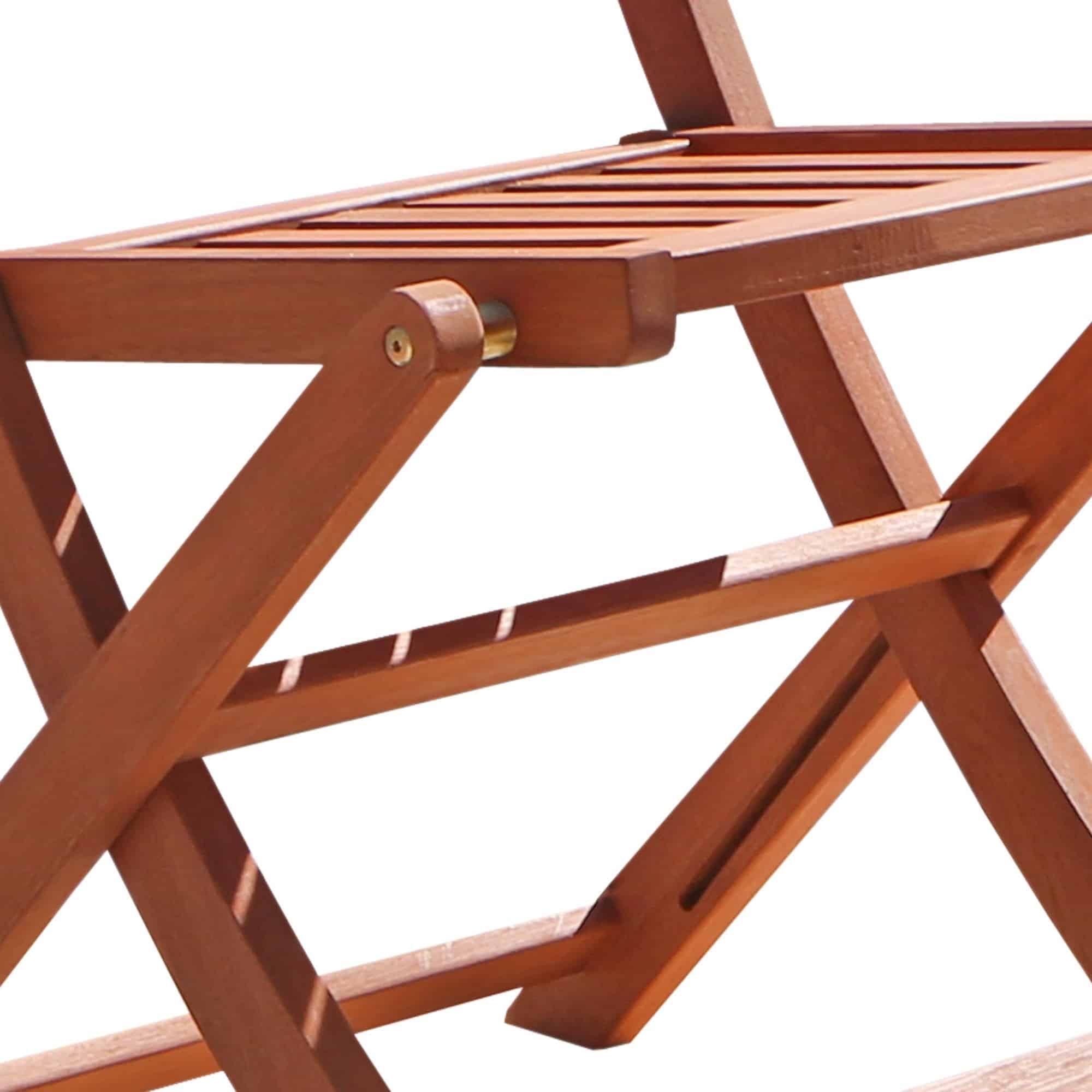 Set Of Two Brown Folding Chairs - Image 3