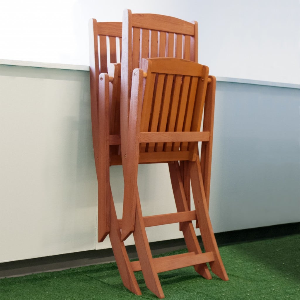 Set Of Two Brown Folding Chairs - Image 6