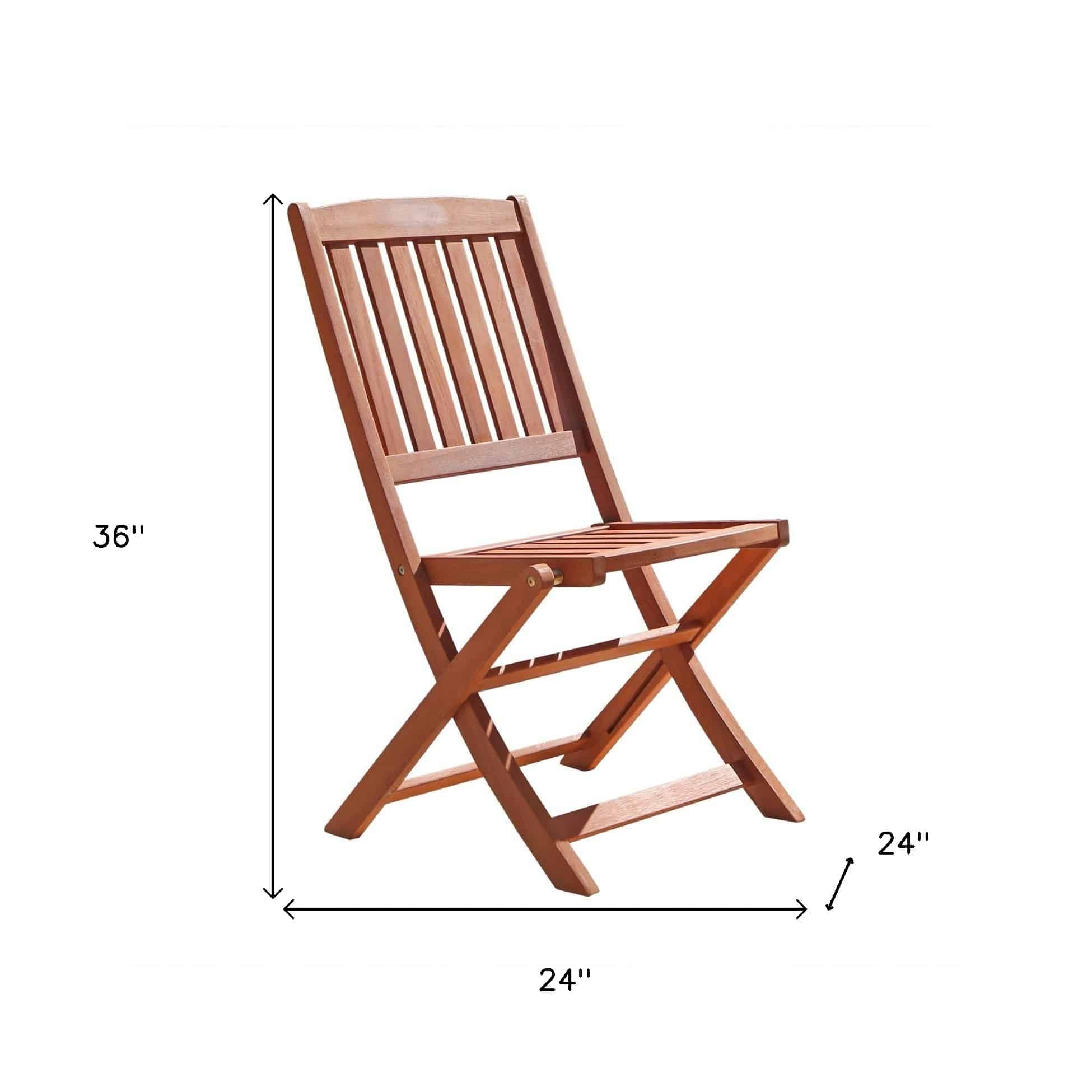 Set Of Two Brown Folding Chairs - Image 7