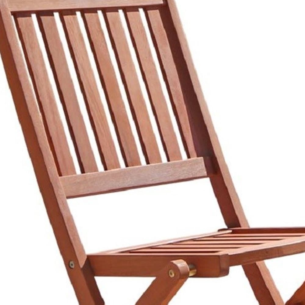Set Of Two Brown Folding Chairs - Image 4