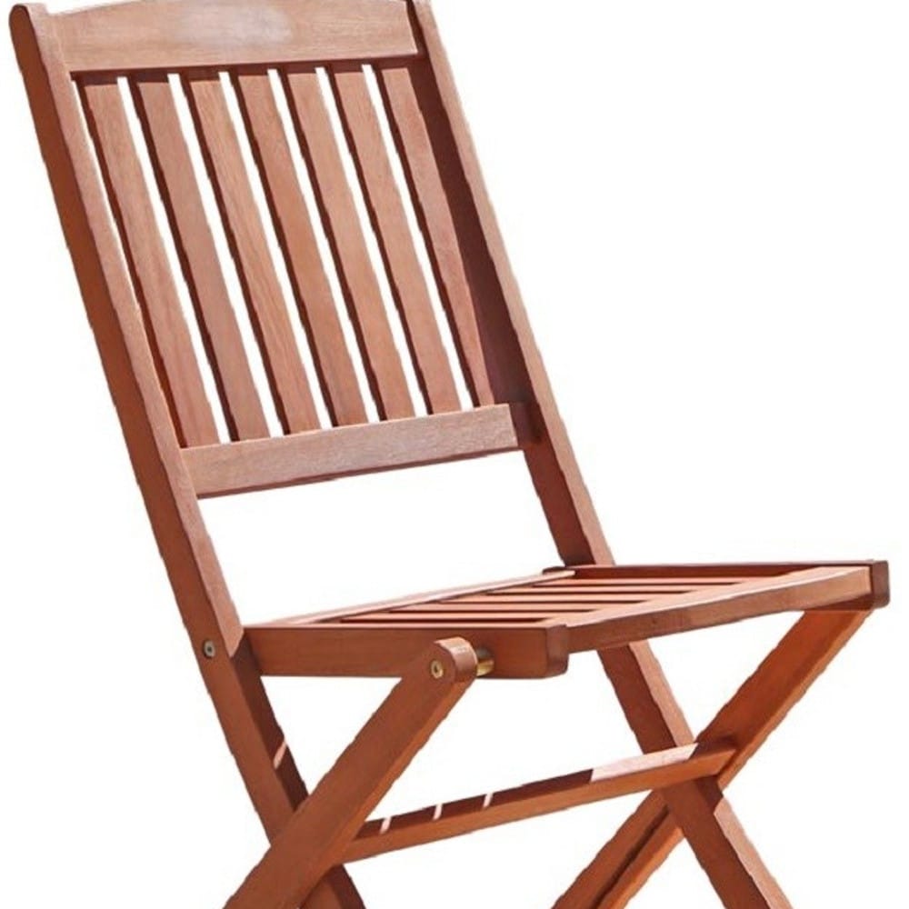 Set Of Two Brown Folding Chairs - Image 5