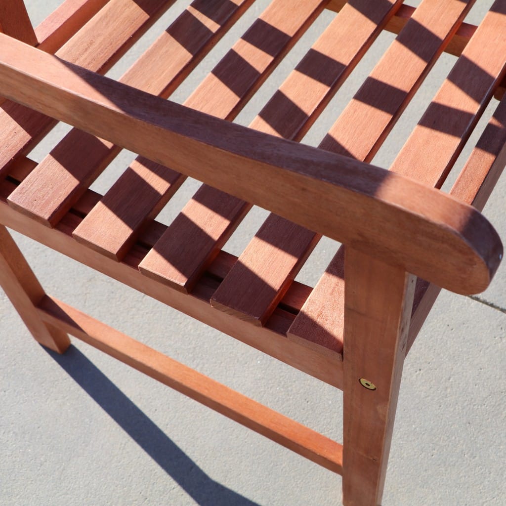 Brown Patio Armchair With Diagonal Design - Image 8