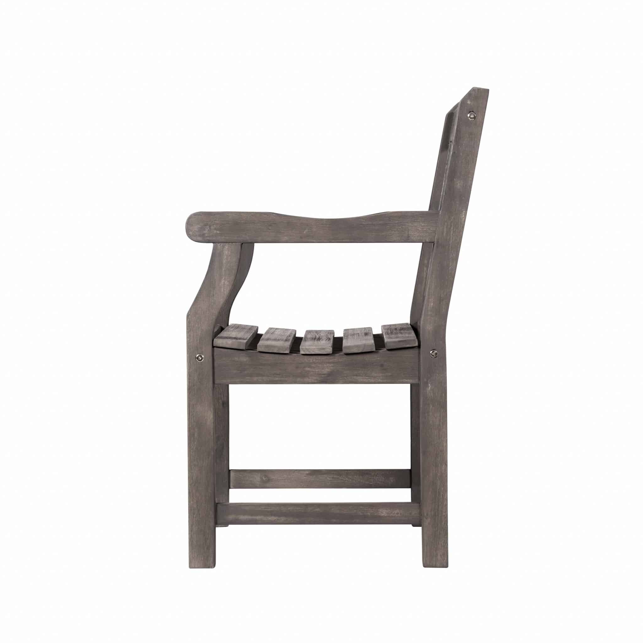 Distressed Patio Armchair With Diagonal Design - Image 2