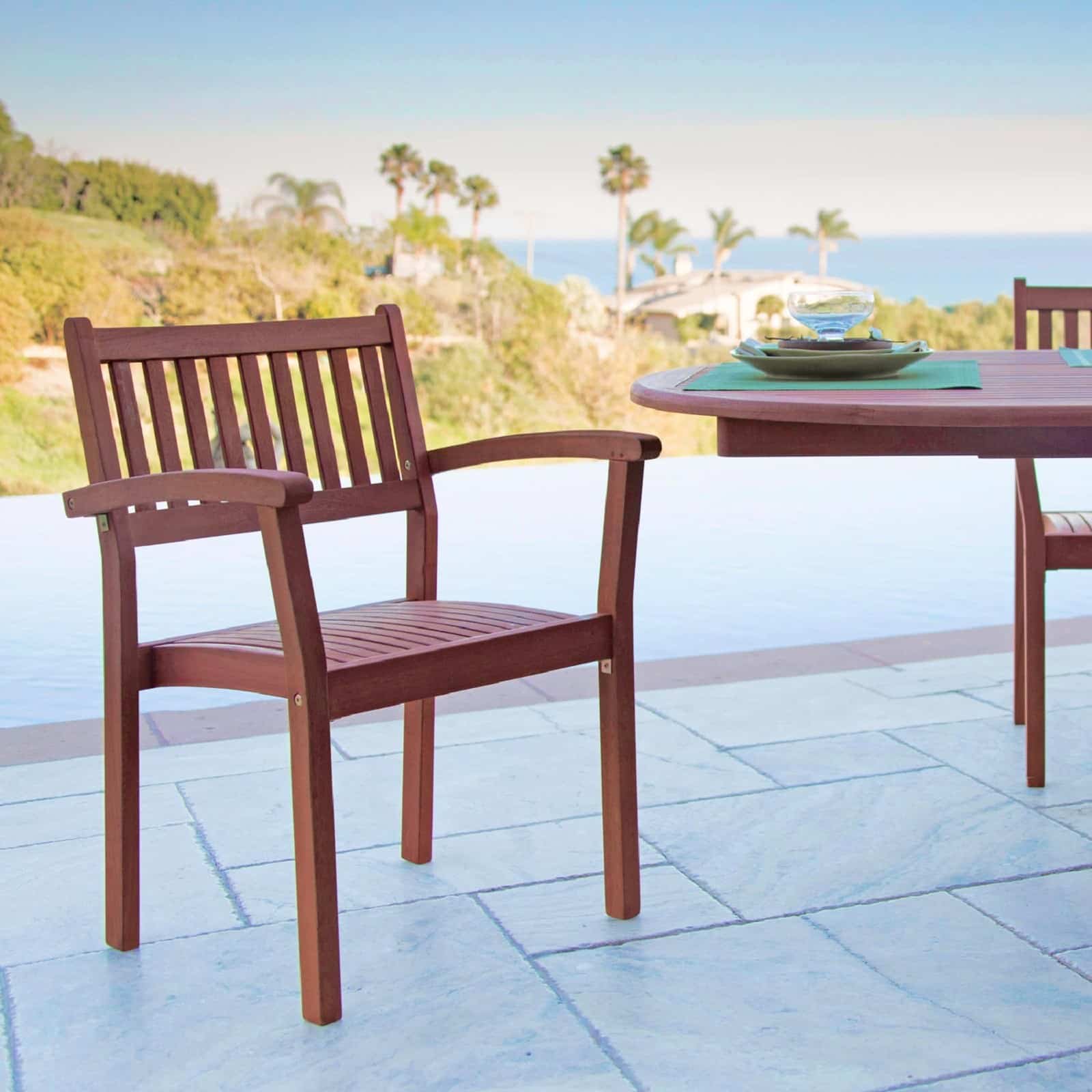 Set Of Two Brown Stacking Armchairs - Image 8