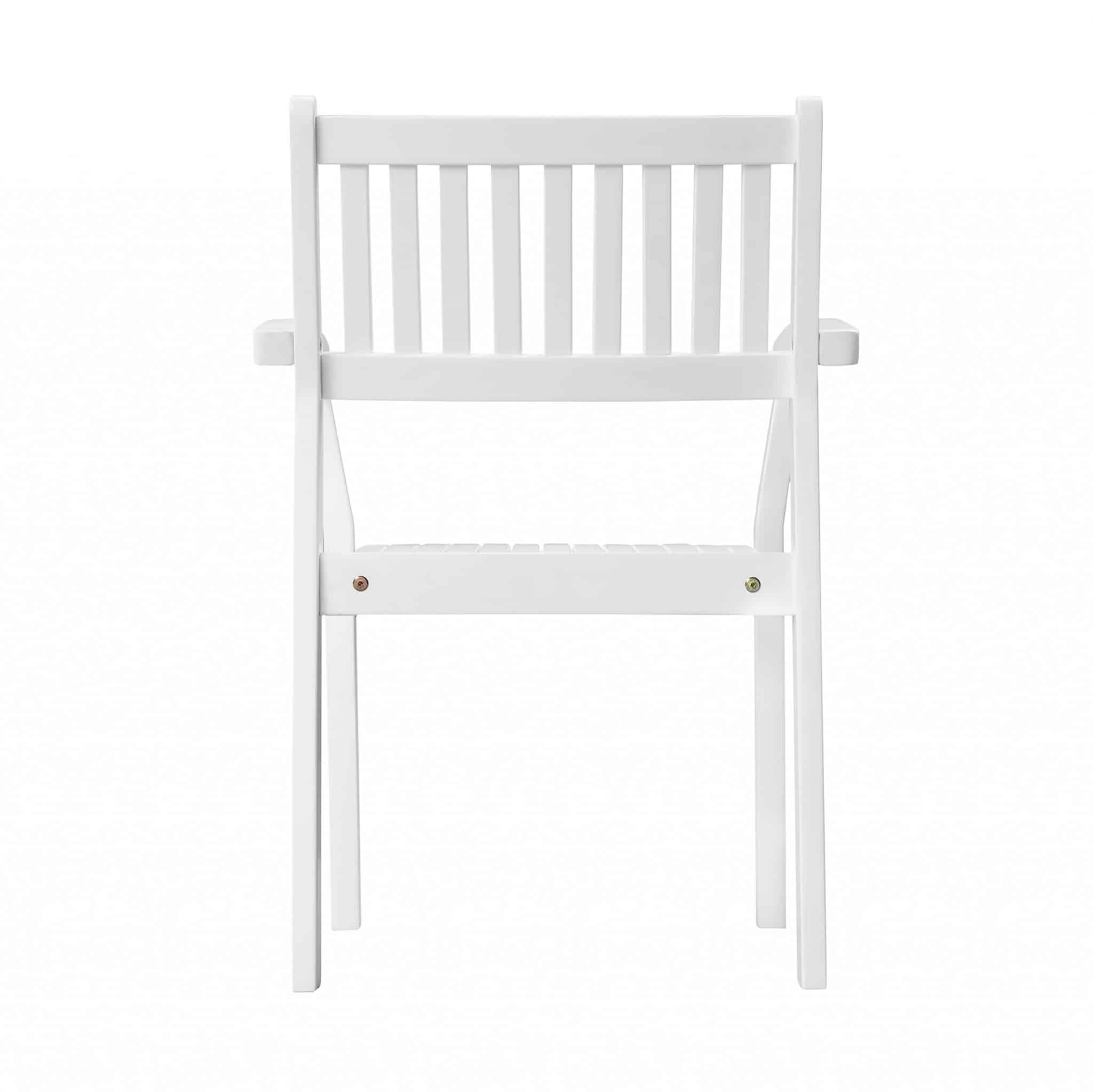 Set Of Two White Stacking Armchairs - Image 4