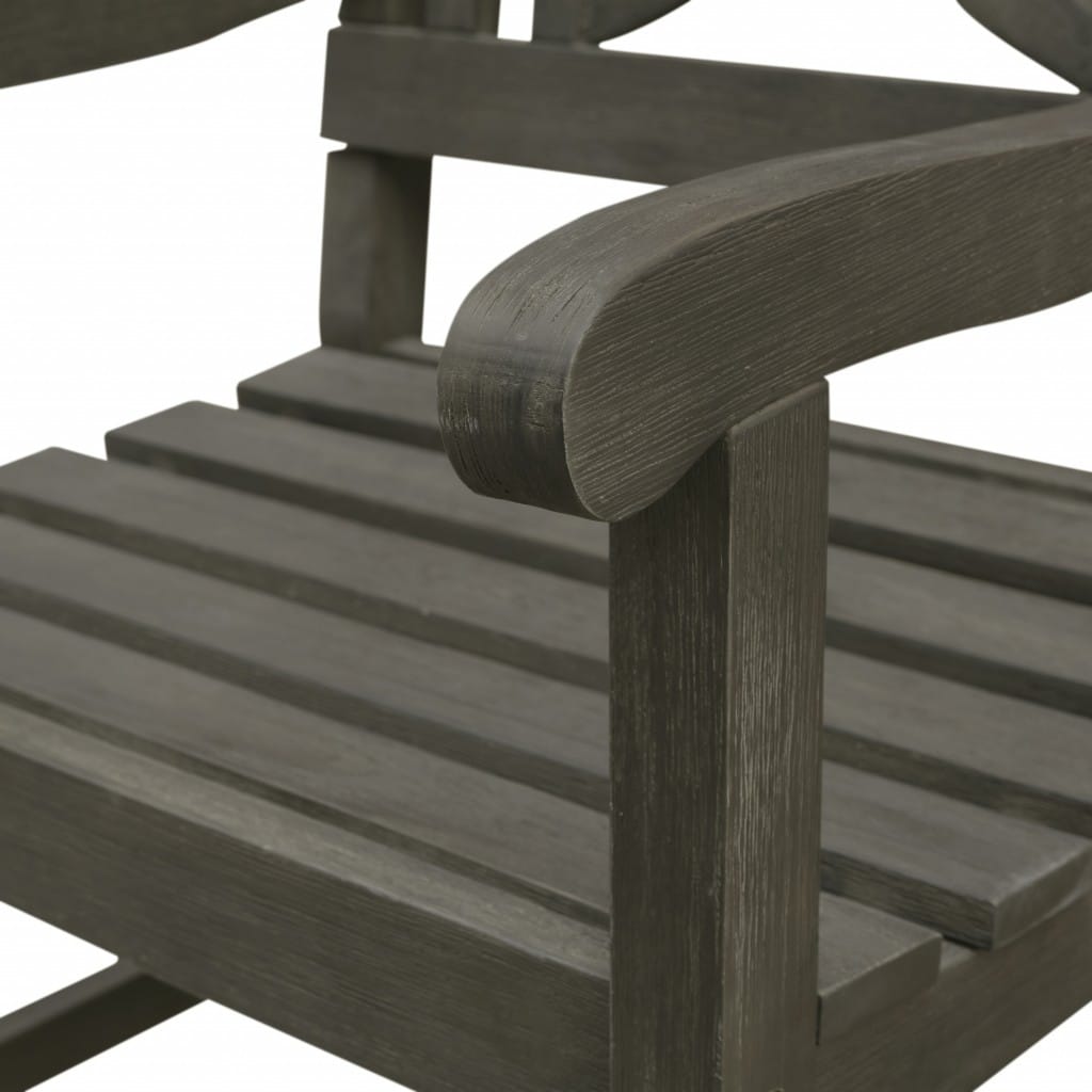 Distressed Grey Garden Armchair - Image 4