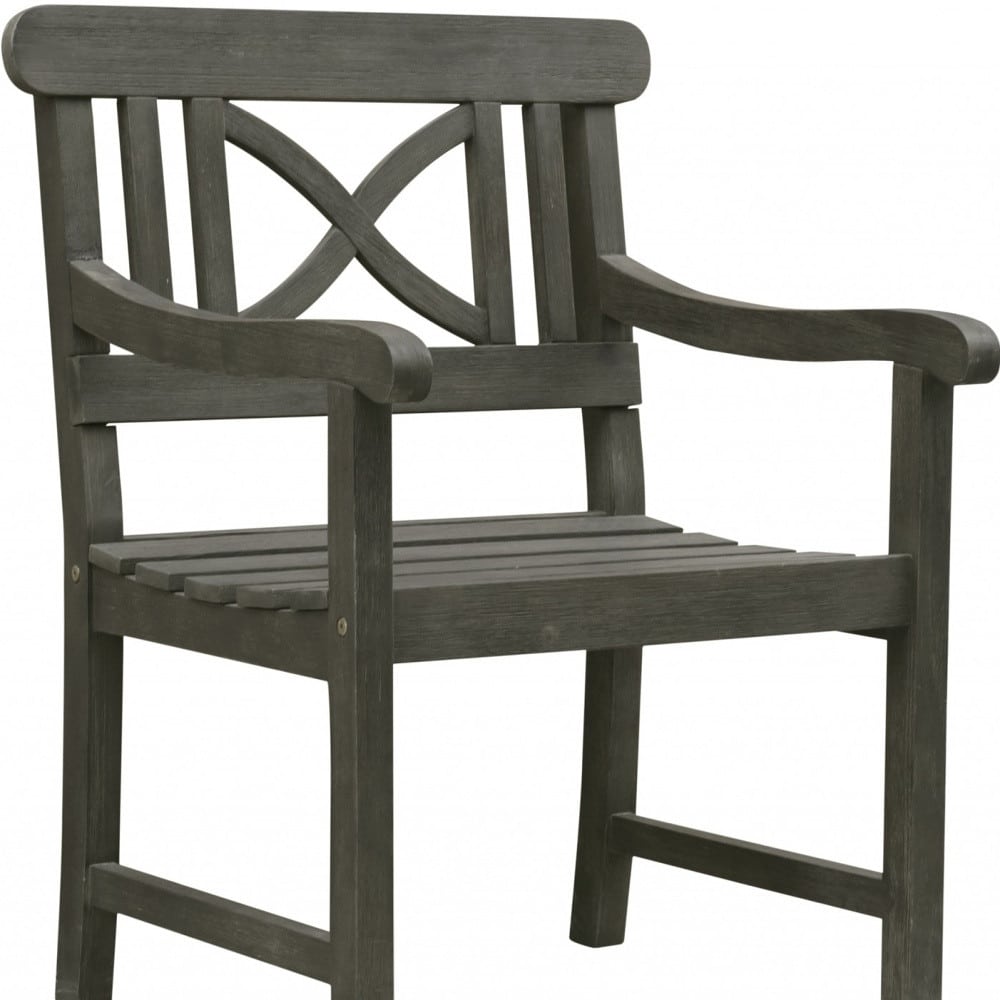 Distressed Grey Garden Armchair - Image 6
