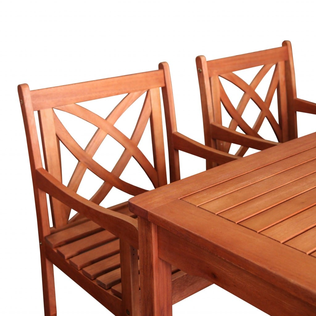 Brown Patio Armchair With Decorative Back - Image 3