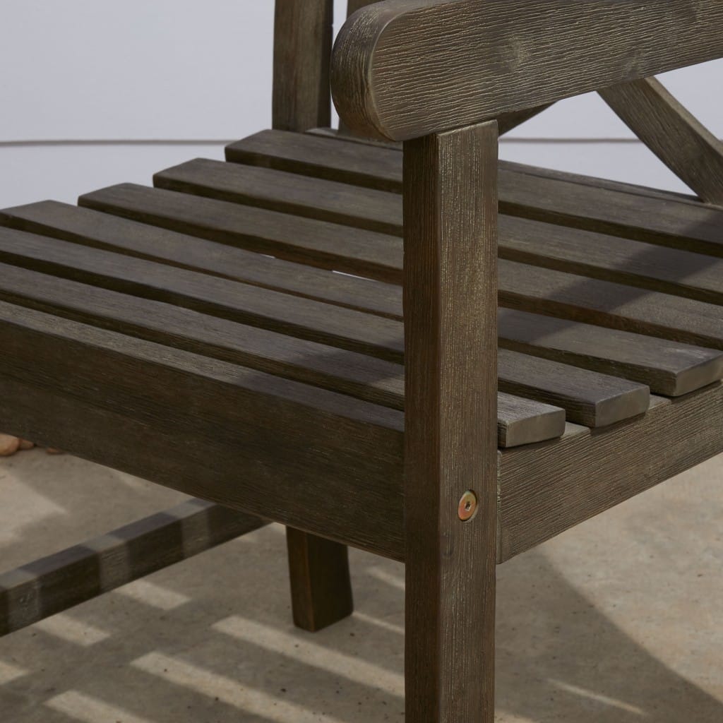 Distressed Patio Armchair With Decorative Back - Image 7