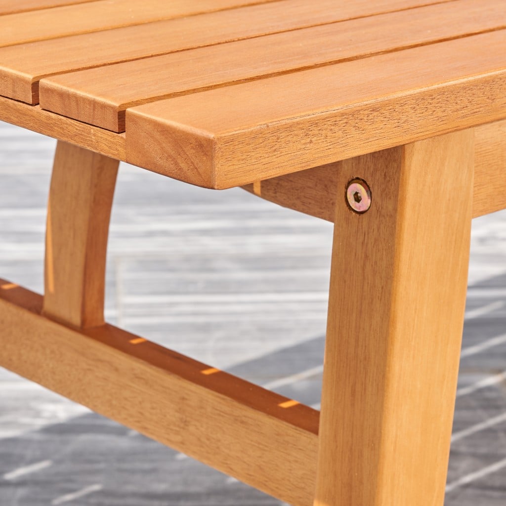 48" Golden Brown Solid Wood Outdoor Coffee Table - Image 5