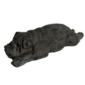 6" Sleepy Bulldog Indoor Outdoor Statue