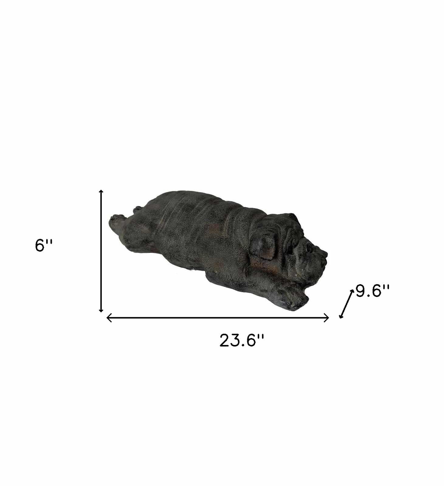 6" Sleepy Bulldog Indoor Outdoor Statue - Image 5