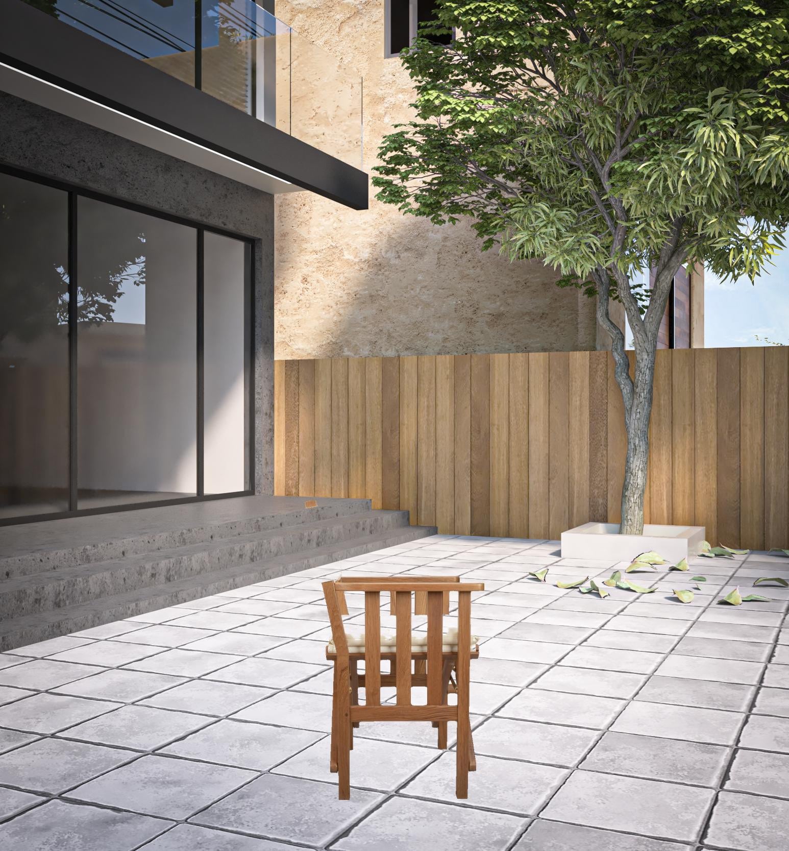 20" Ivory and Natural Wood Solid Wood Indoor Outdoor Director Chair with Ivory Cushion - Image 3