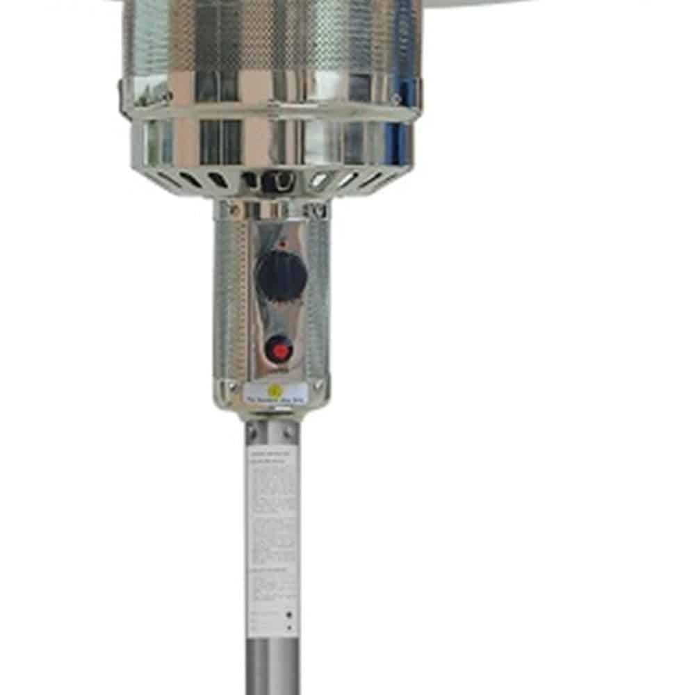 48000 BTU Silver Steel Propane Cylindrical Pole Standing Patio Heater - Image 4