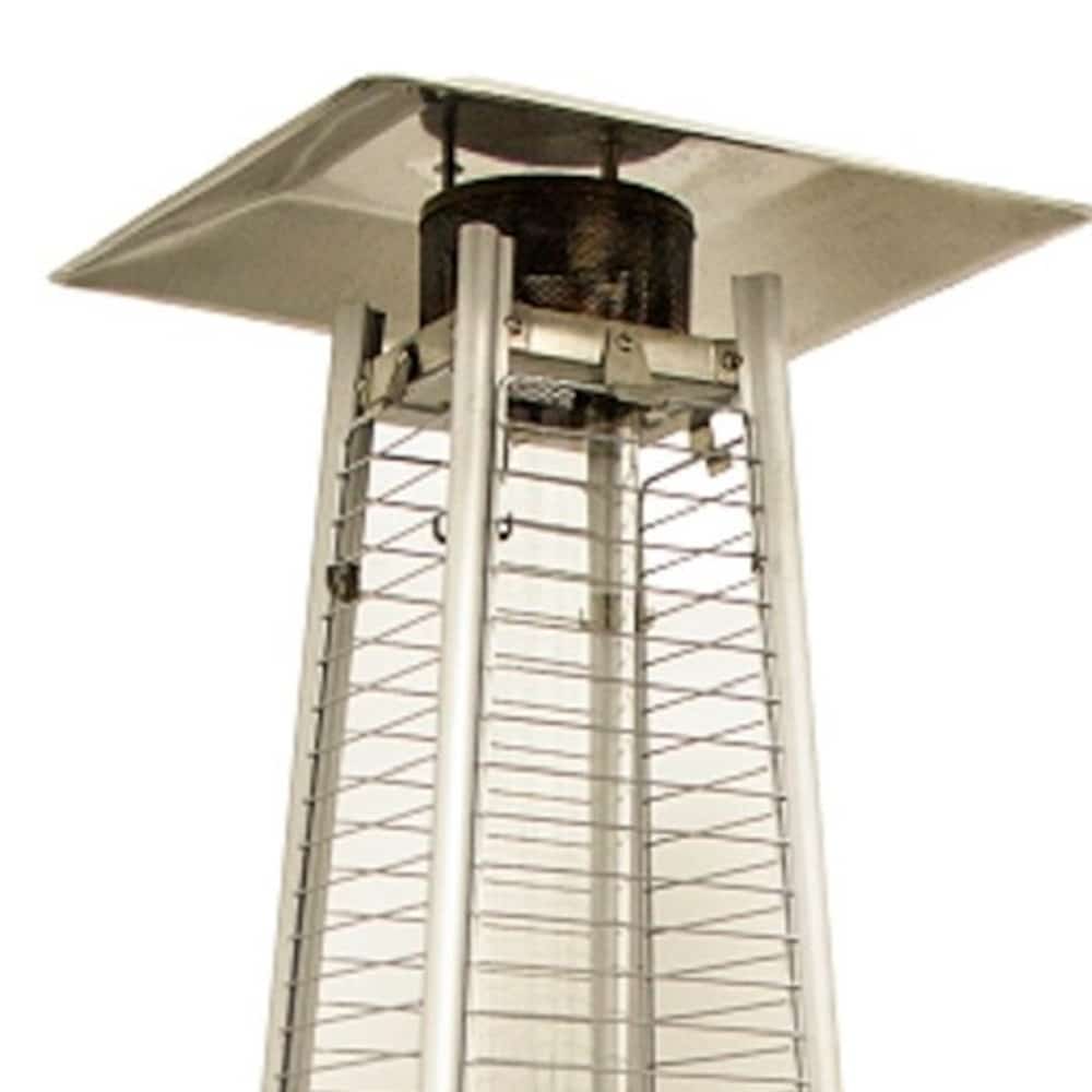 41000 BTU Silver Steel Propane Triangular Pyramid Standing Patio Heater - Image 5