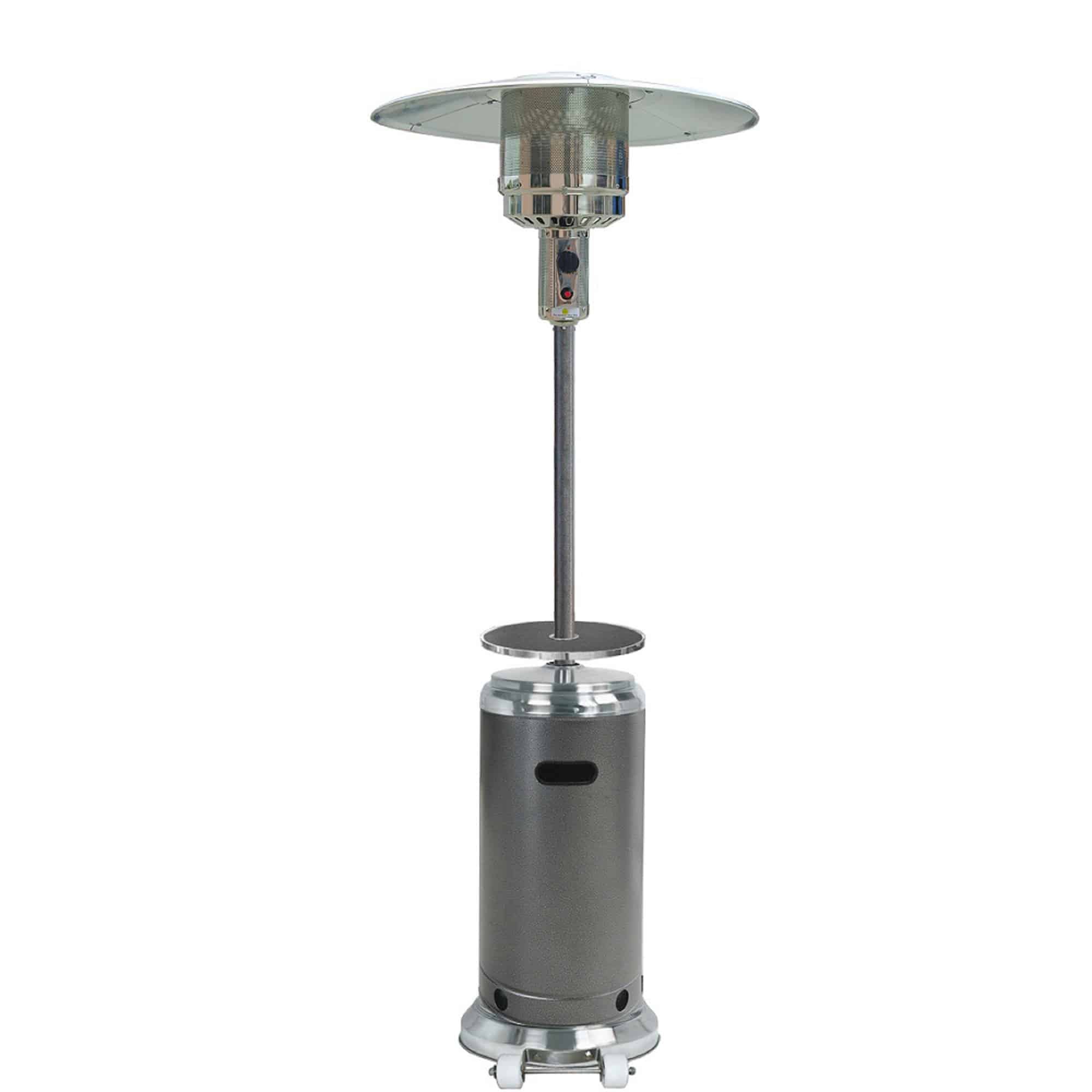 48000 BTU Silver Steel Propane Cylindrical Pole Standing Patio Heater - Image 2