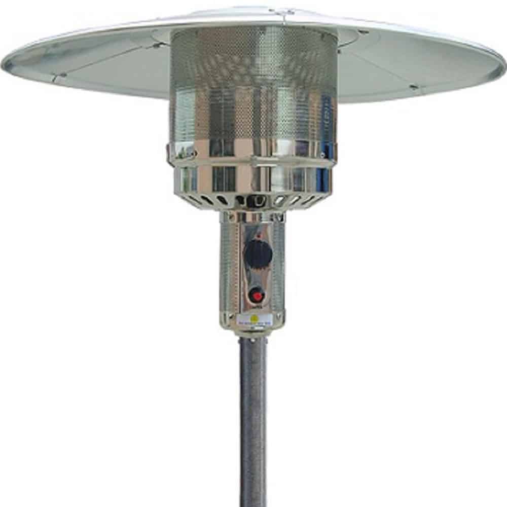 48000 BTU Silver Steel Propane Cylindrical Pole Standing Patio Heater - Image 5