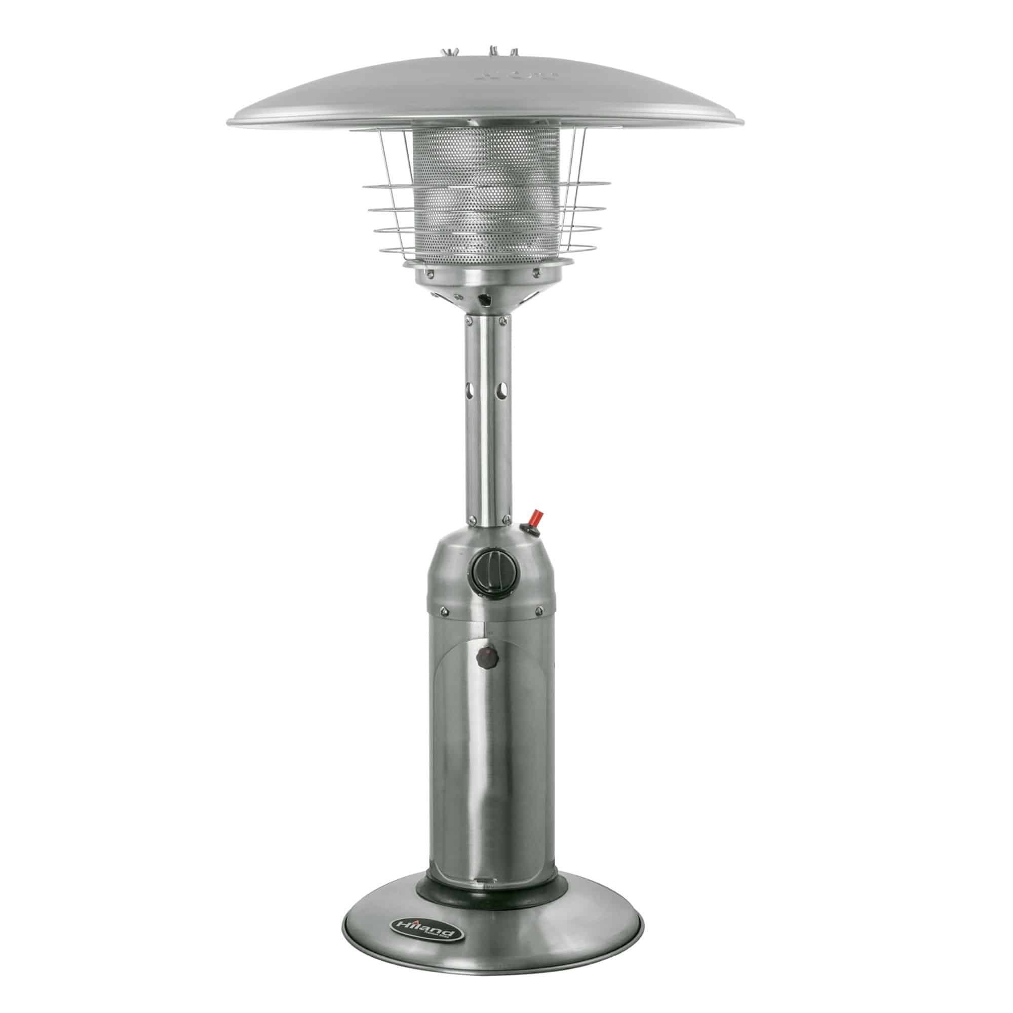 11000 BTU Silver Steel Propane Cylindrical Pole Tabletop Patio Heater - Image 2