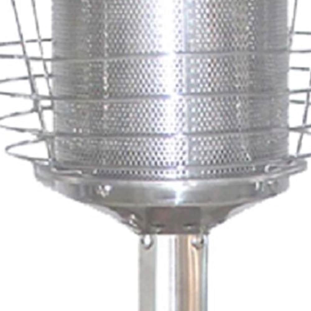 11000 BTU Silver Steel Propane Cylindrical Pole Tabletop Patio Heater - Image 4