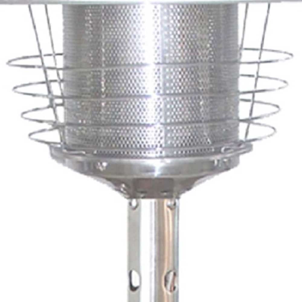11000 BTU Silver Steel Propane Cylindrical Pole Tabletop Patio Heater - Image 5