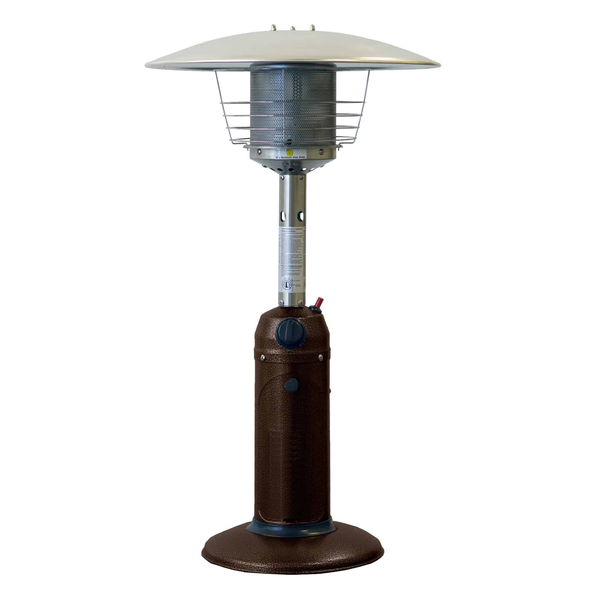 11000 BTU Bronze Steel Propane Cylindrical Pole Tabletop Patio Heater - Image 2