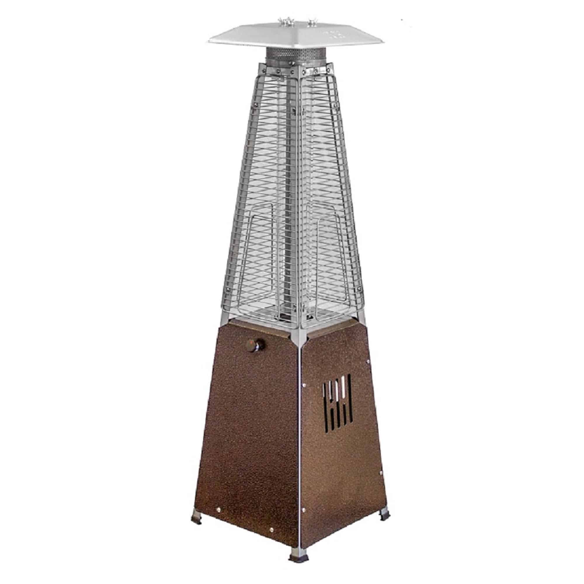 9500 BTU Bronze Steel Propane Triangular Pyramid Tabletop Patio Heater - Image 2