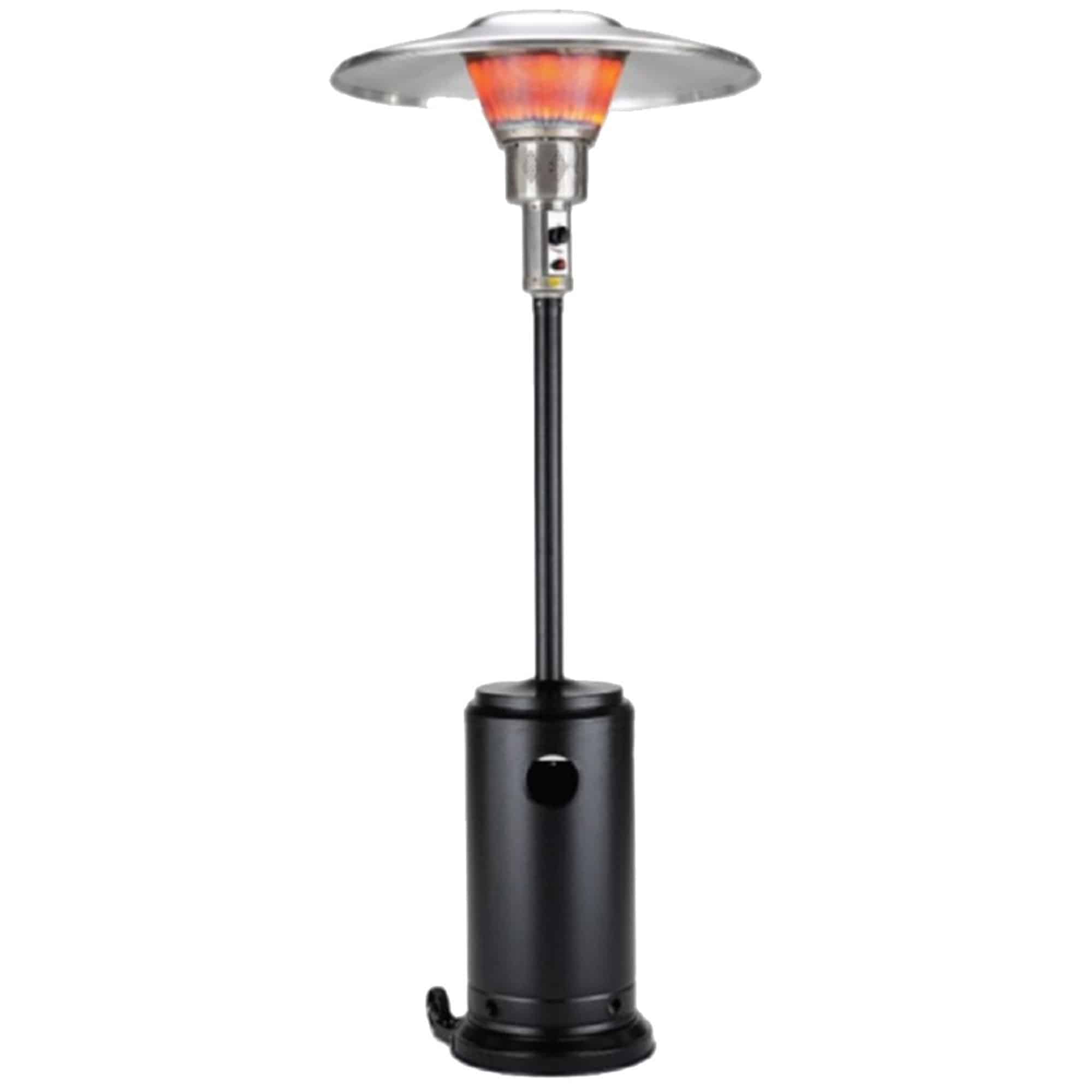 40000 BTU Black Steel Propane Cylindrical Pole Standing Patio Heater - Image 2