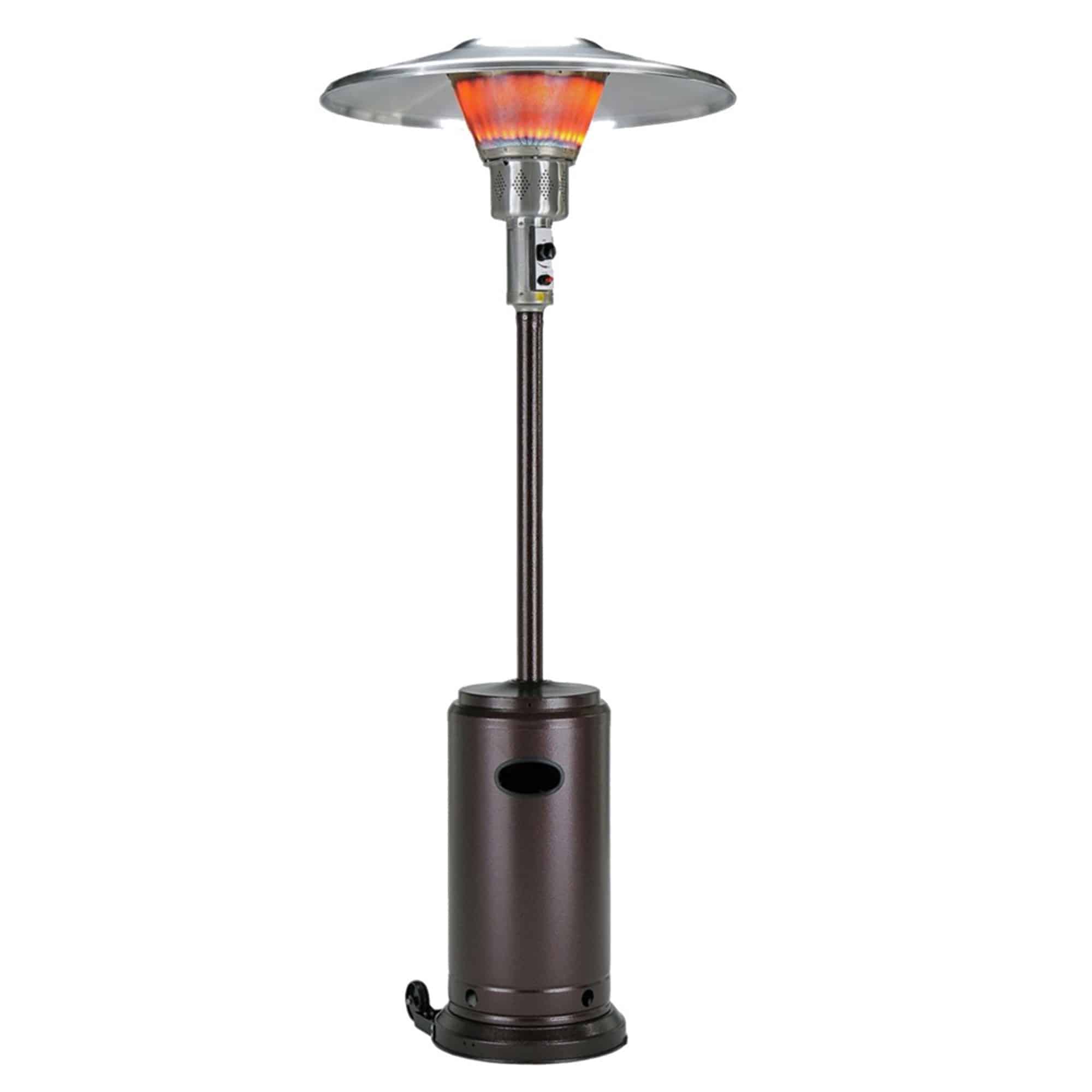 40000 BTU Bronze Steel Propane Cylindrical Pole Standing Patio Heater - Image 2