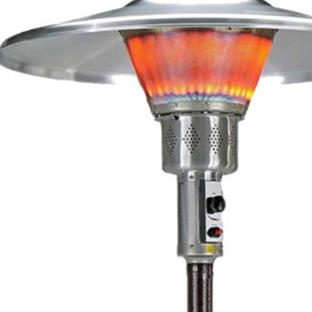 40000 BTU Bronze Steel Propane Cylindrical Pole Standing Patio Heater - Image 4
