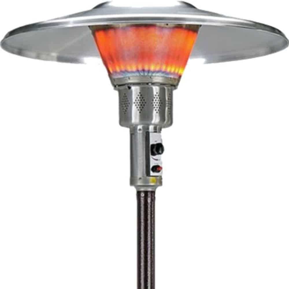 40000 BTU Bronze Steel Propane Cylindrical Pole Standing Patio Heater - Image 5
