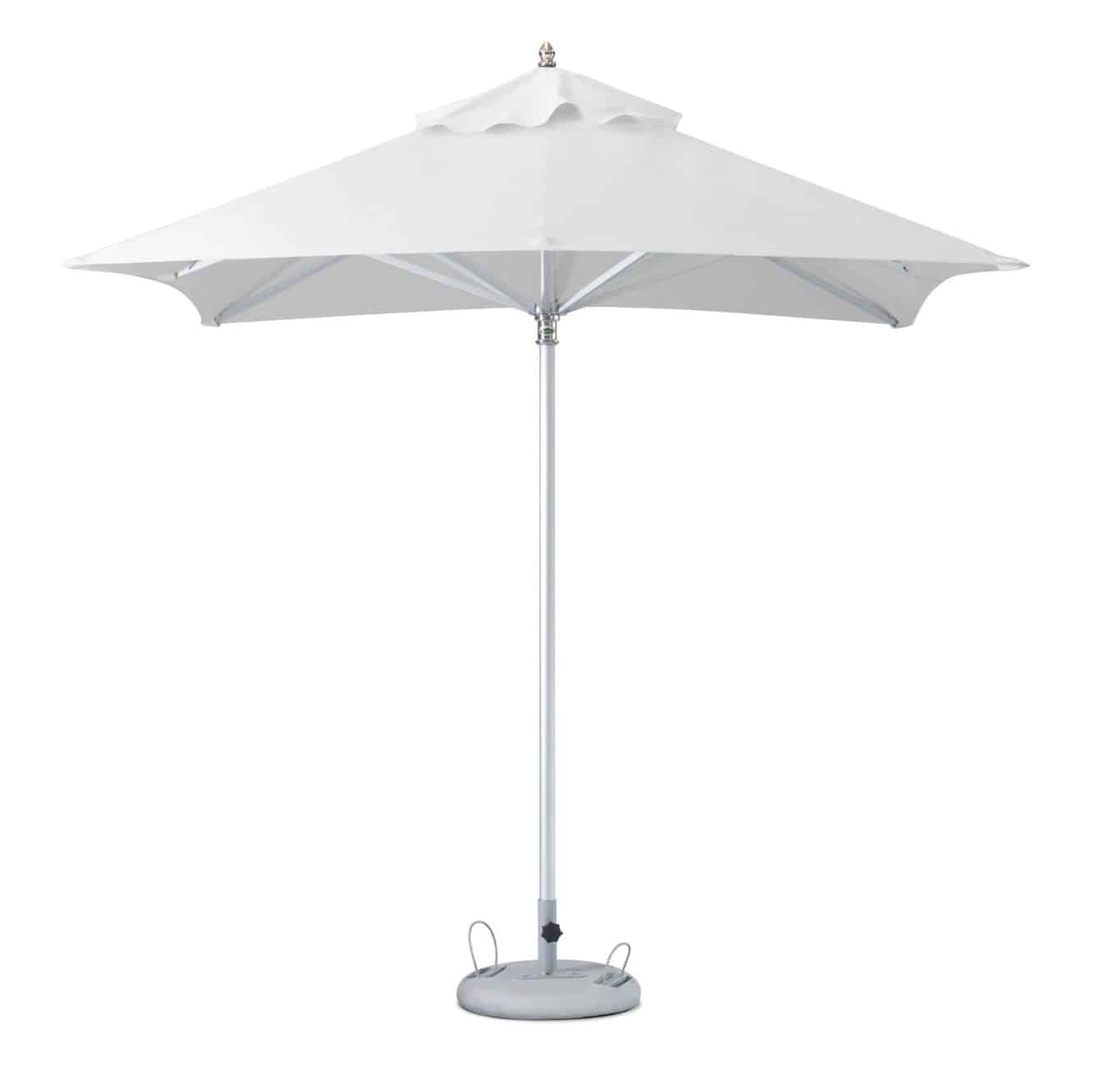8' White Polyester Square Market Patio Umbrella - Image 2