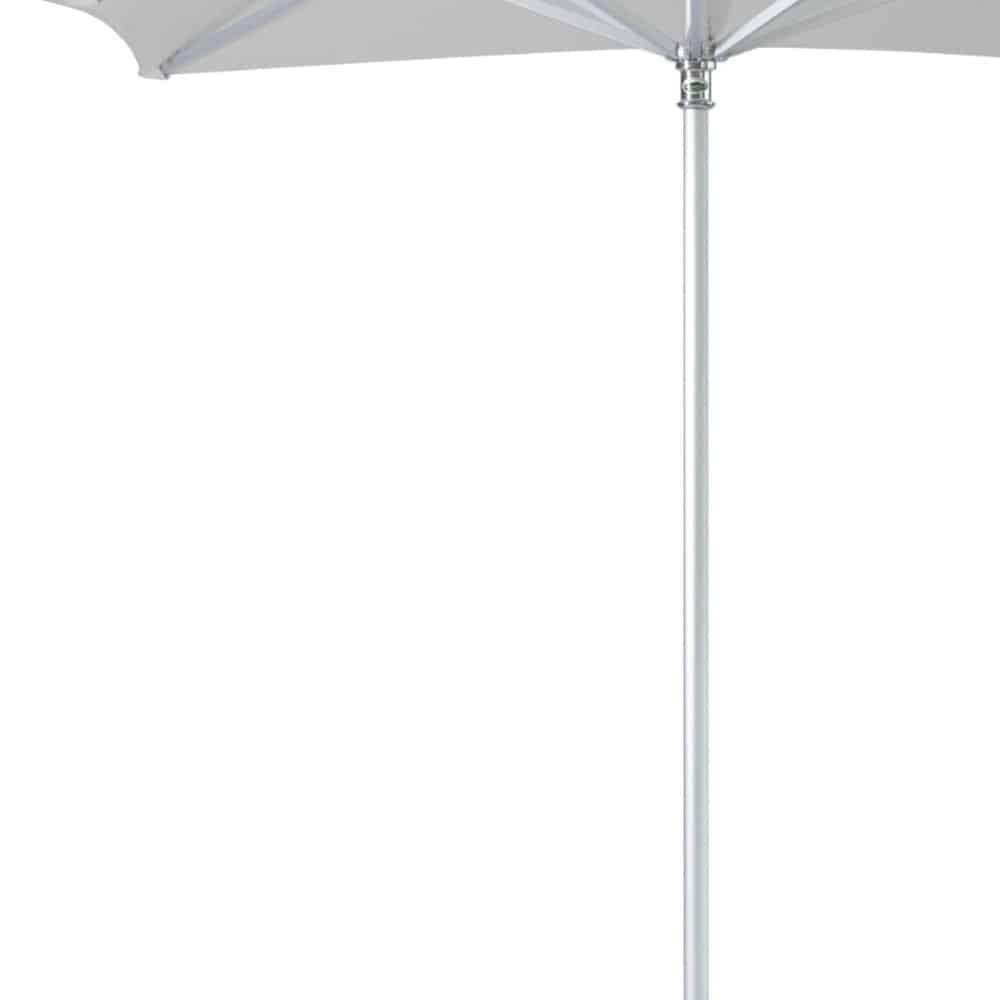 8' White Polyester Square Market Patio Umbrella - Image 4