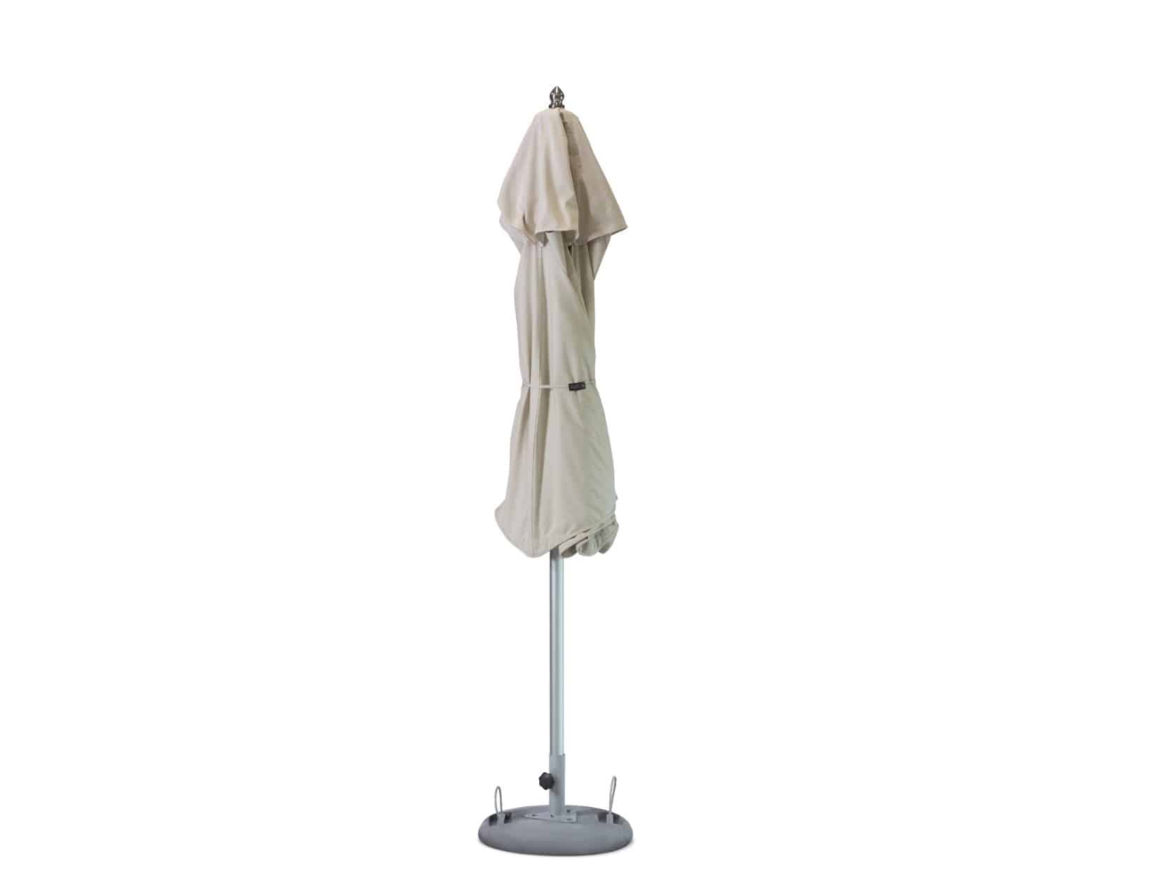 8' Ecru Polyester Square Market Patio Umbrella - Image 2