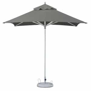 8' Charcoal Polyester Square Market Patio Umbrella