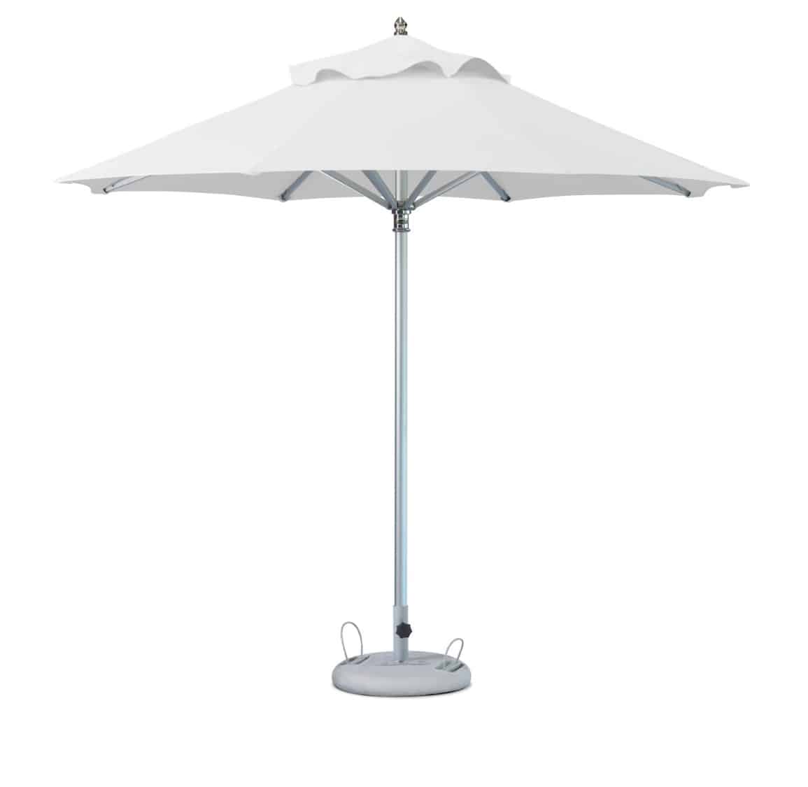 10' White Polyester Round Market Patio Umbrella