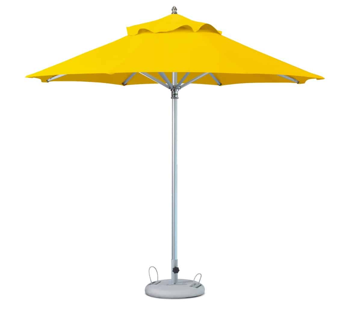10' Yellow Polyester Round Market Patio Umbrella - Image 2