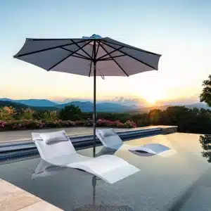 Essential Fiberglass Umbrella - 7.5' Octagon Crank Auto Tilt Single Vent