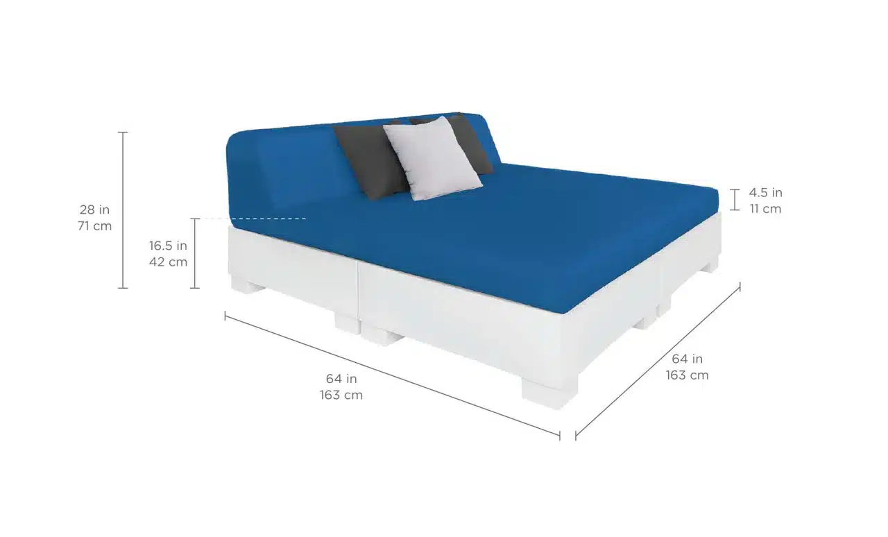 Affinity Square Sunbed with Backrest Cushion - Image 3