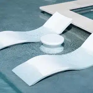 Signature Chaise and Side Table In-pool set